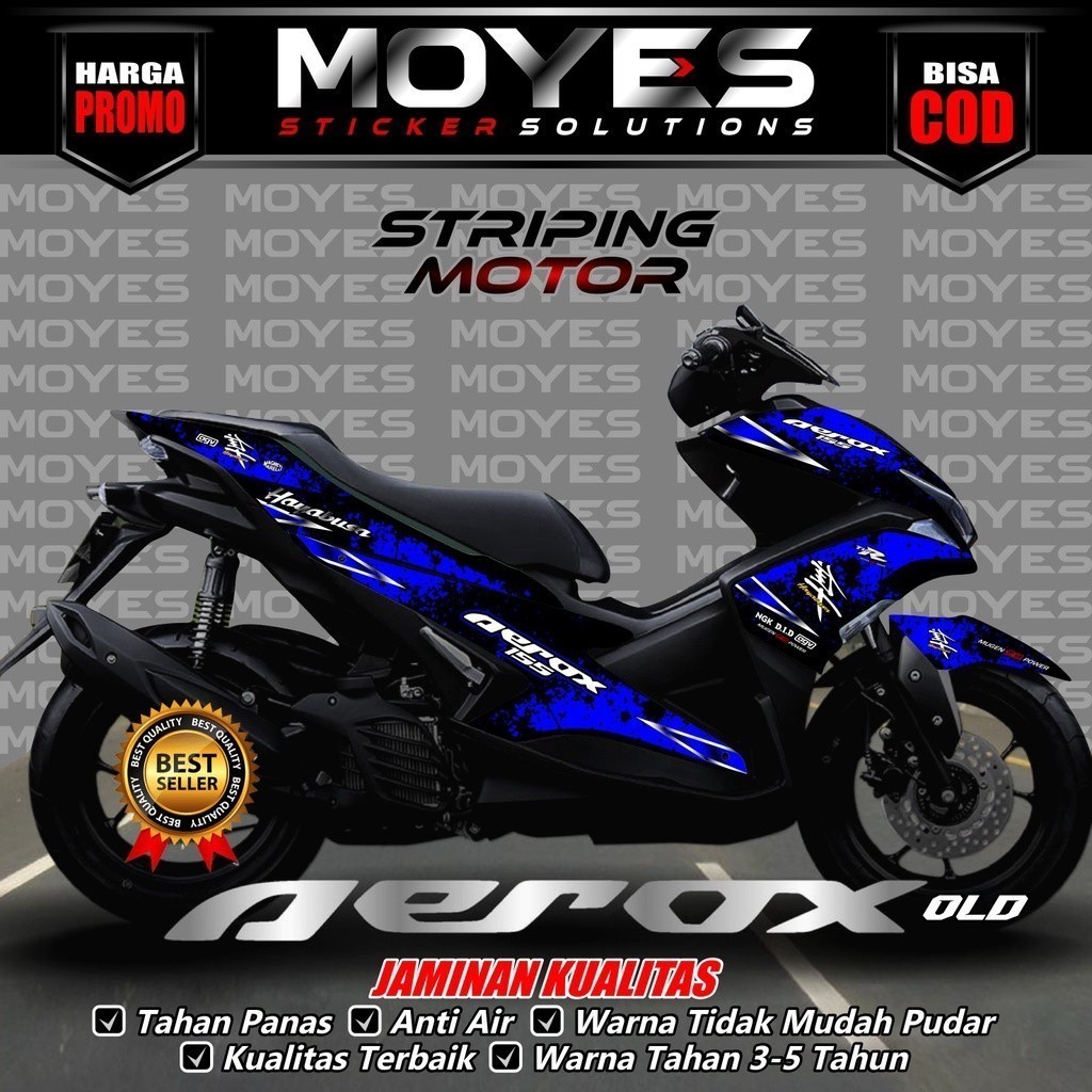 Striping Variasi Aerox 155 Old // Stiker Aerox Lama Full Modifikasi