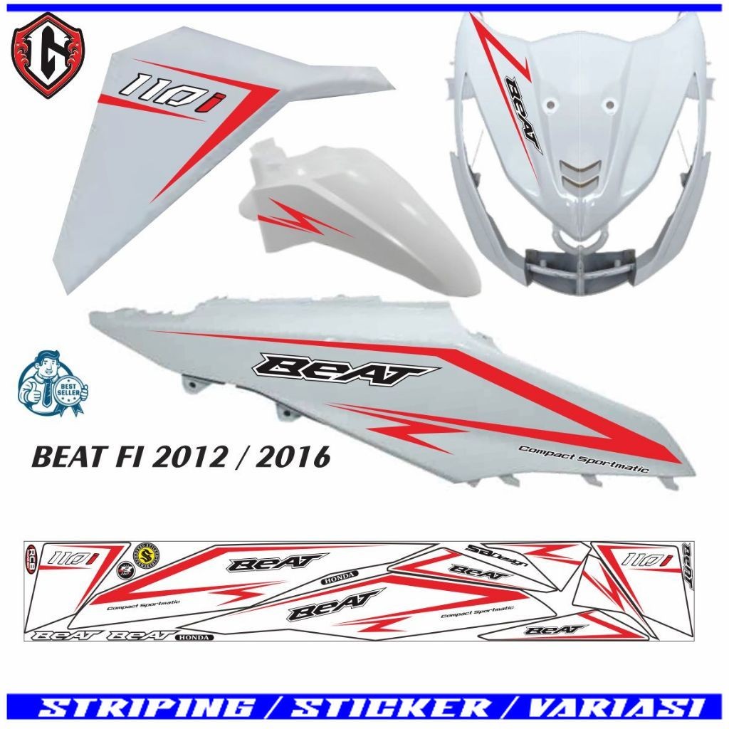 STICKER STRIPING MOTOR BEAT FI 2013/2015 SIMPEL2 STIKER KEREN