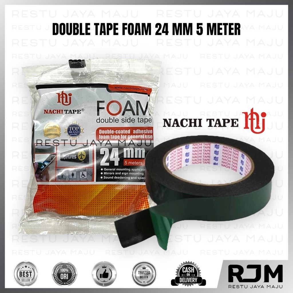 

PROMO ONGKIR Isolasi Double Tape Foam 24 mm x 5 m Hijau Ijo Lakban Bolak Balik