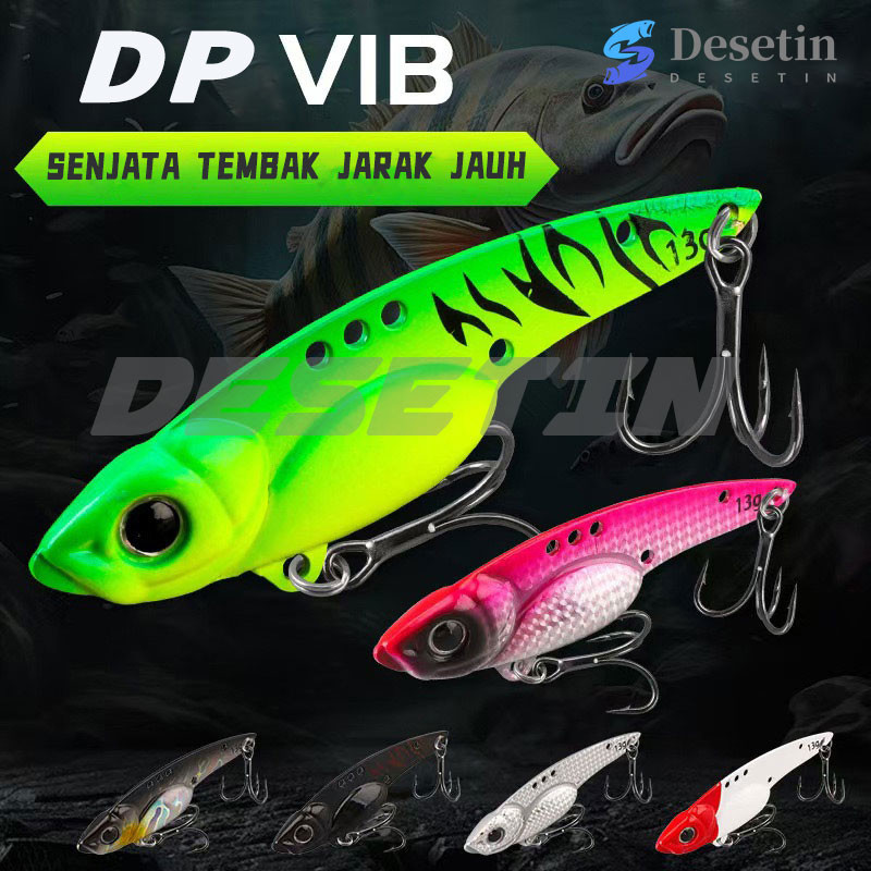 Umpan Pancing Jig Logam Sendok Spinner 7G/10G/14G VIB Umpan Pancing Kait Trebel Putar Pisau Tenggela