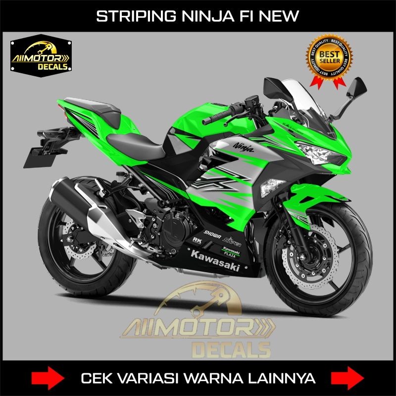 Striping Kawasaki Ninja 250 Fi New 2018-2023 Motif Grafis Airbrush / Stiker Motor Ninja Fi 250 New /