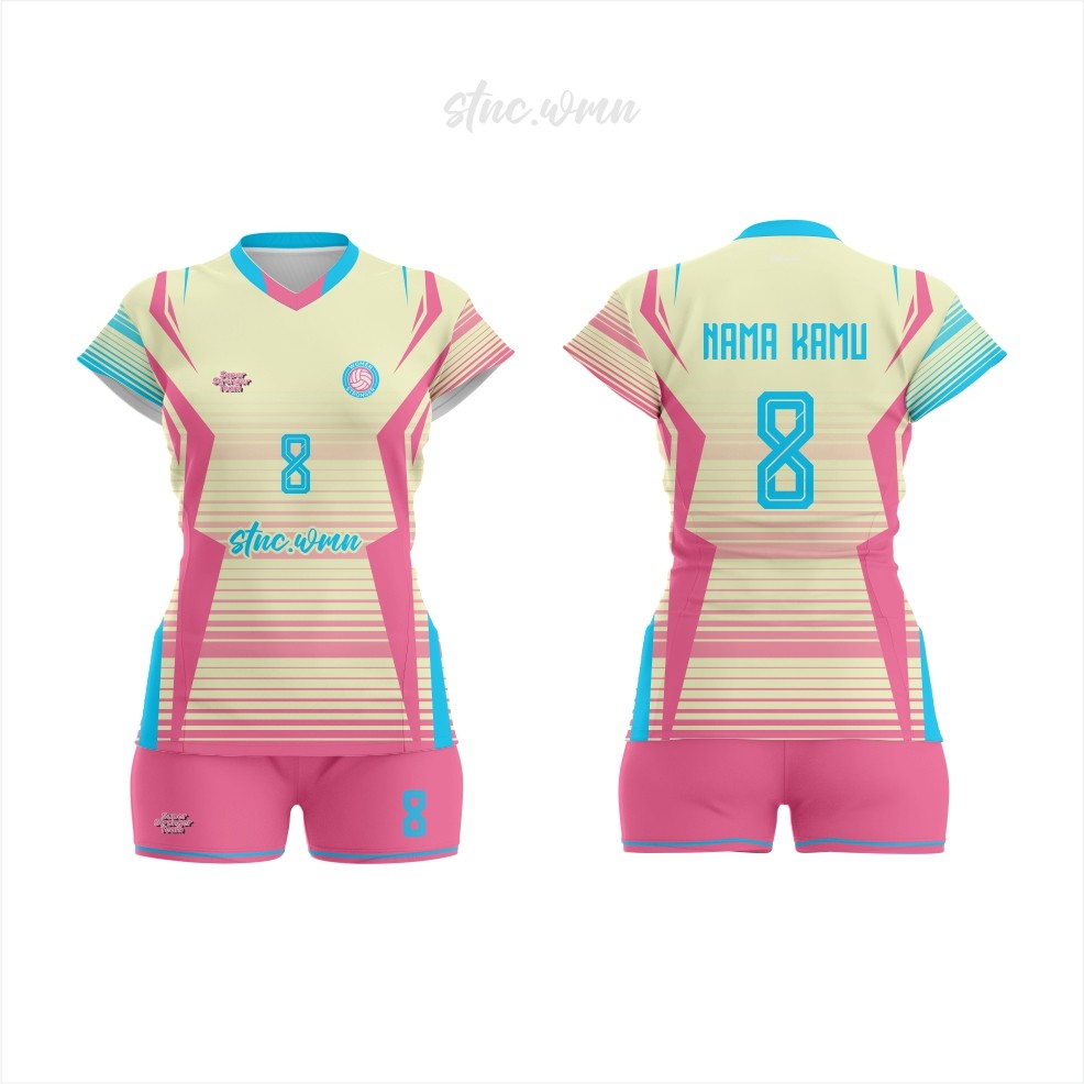 JERSEY VOLLY CEWEK CUSTOME // JERSEY FULL PRINTING GRATIS NAMA DAN NO SENDIRI