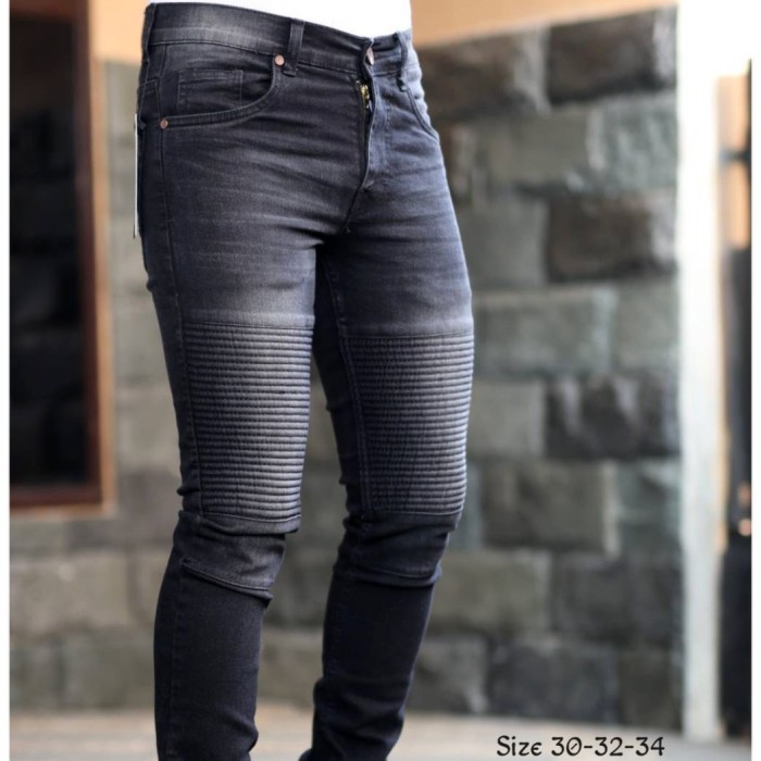 Celana Jeans Bikers Blackwash | Jeans Bikers Pria