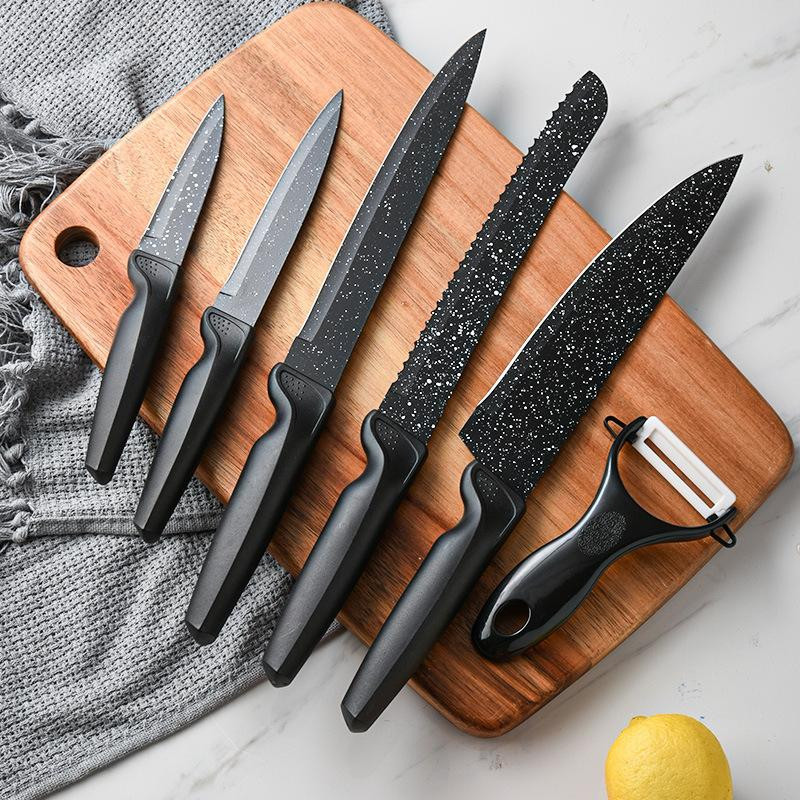 Set Pisau Dapur Murah/Pisau Set Diamond 6pcs / Premium Diamond Knife Set / Knife Set 6 in 1