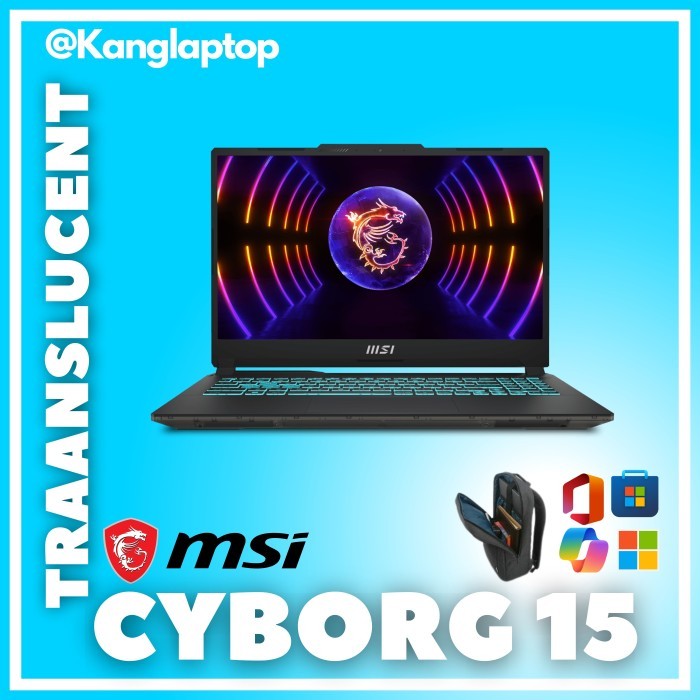 MSI Cyborg 15 Core I7 13620H RTX 4060 8GB Win11+OHS 15.6FHD IPS 144HZ 4ZRGB 2YR - RTX4060 *16/512, E