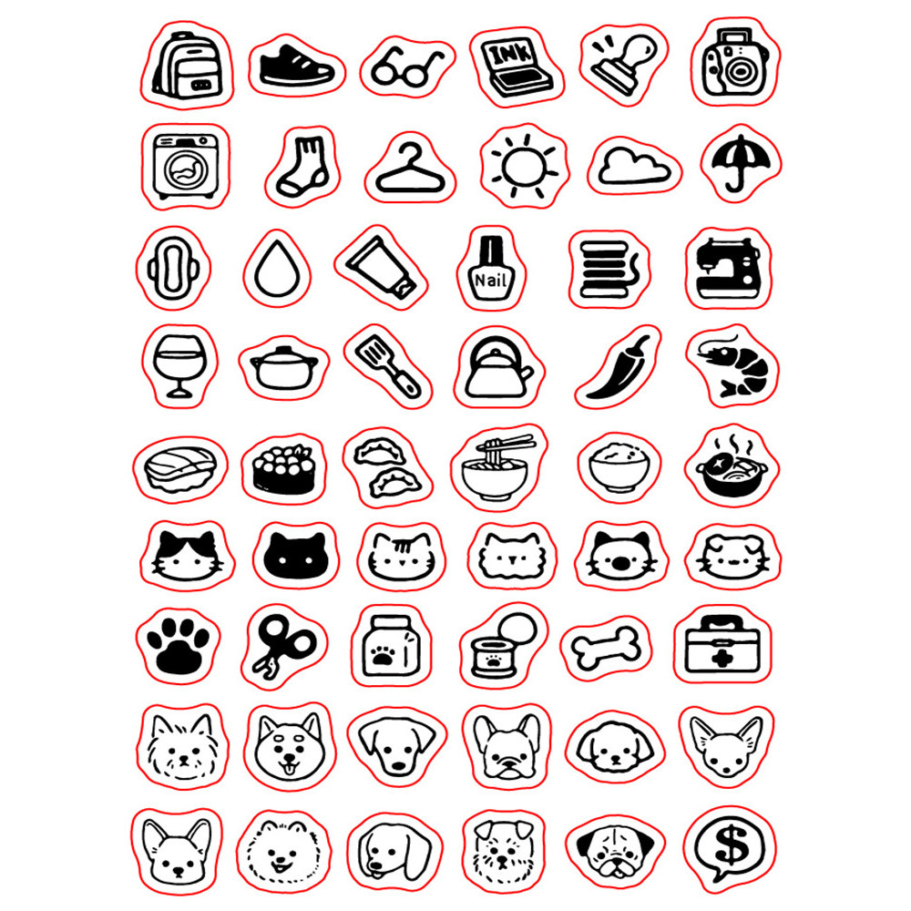 

2024 New Daily small icons 9 stamp Clear Stamps for Scrapbooking Transparent Silicone Rubber DIY Photo Album Decor