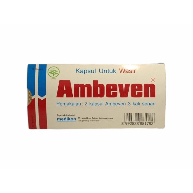 Ambeven 10 Kapsul Wasir Per Setrip original...*T3