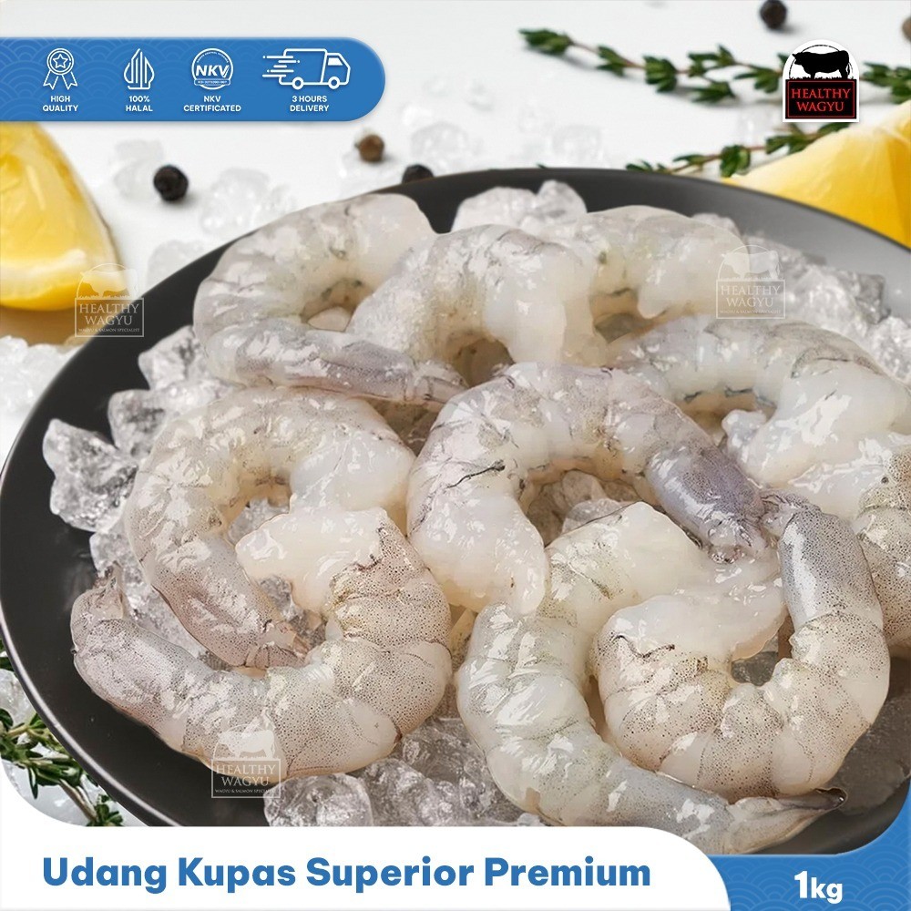 

Udang Kupas Superior Premium Quality Size XL Jumbo 31/40 1Kg Halal Healthy Wagyu