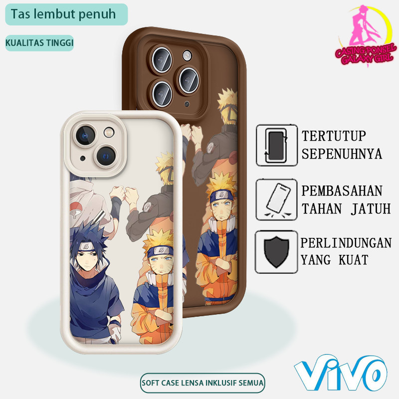 Anime ninjutsu "Naruto" sahabat uciha sasuke dan uzumaki naruto case For VIVO Y01 02 11 12 15 16 17 