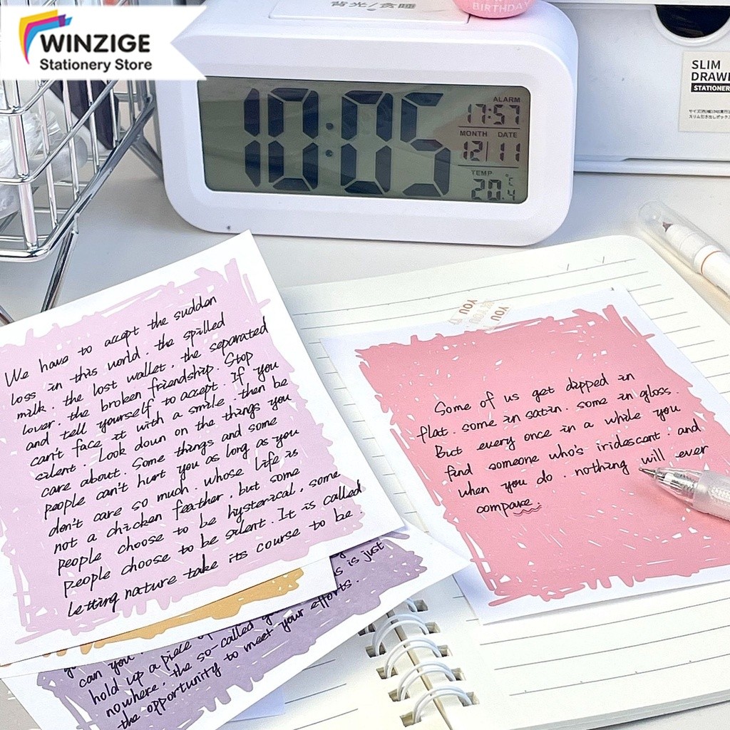 

Winzige 50 lembar sticky notes memo pad lucu pastel kertas memo alat tulis Untuk Kantor Sekolah