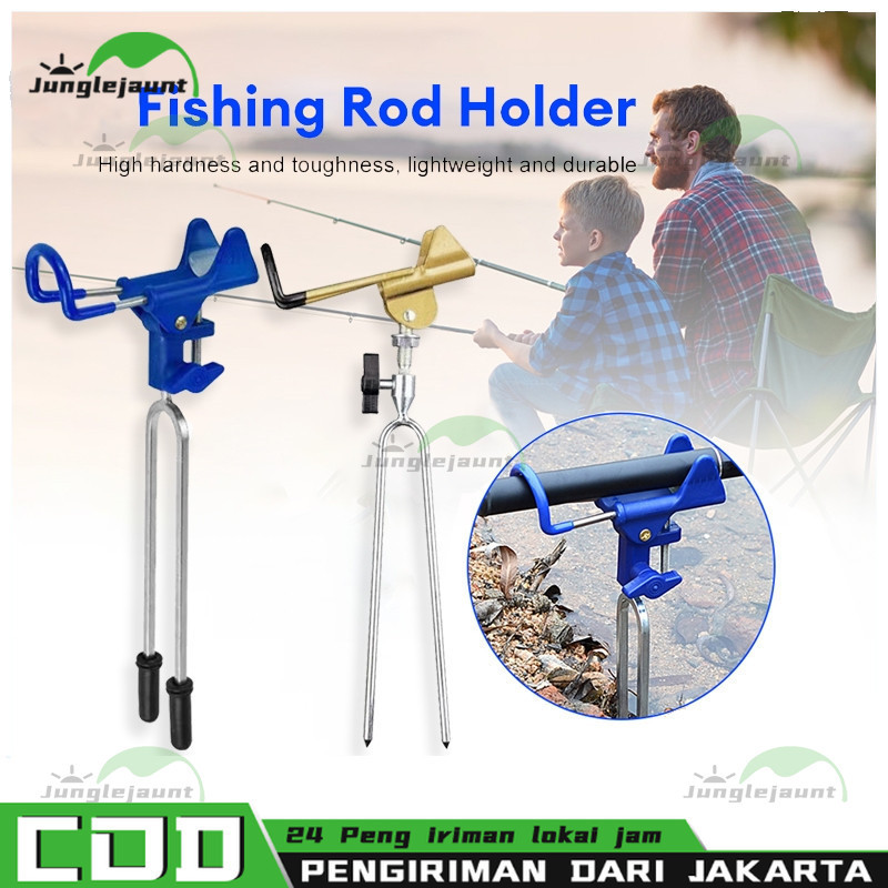Bracket Dudukan Joran Pancing Adjustable 360 Derajat Bahan Stainless Steel/Cagak joran pancing