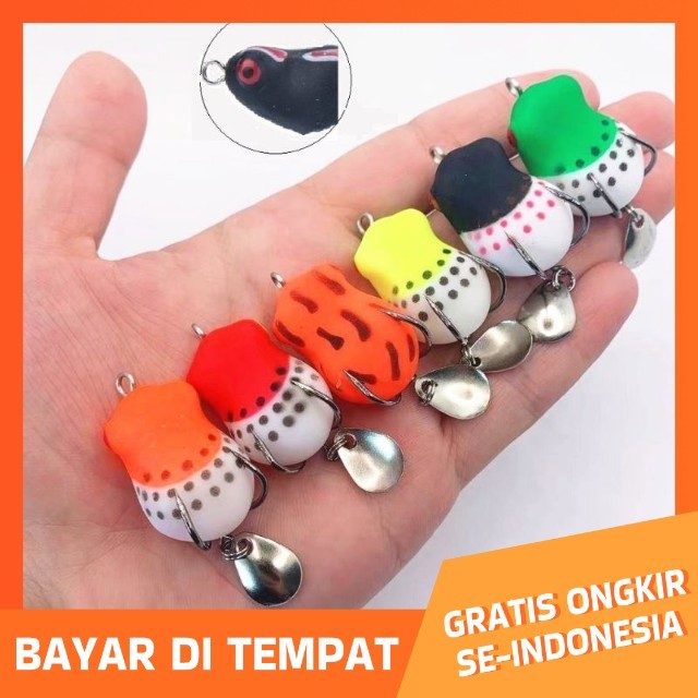 UMPAN PANCING /FLOATING MINNOW/FISHING LURE BENTUK KODOK UMPAN PANCIBG KODOK PALSU TIRUAN MURAH ORIG