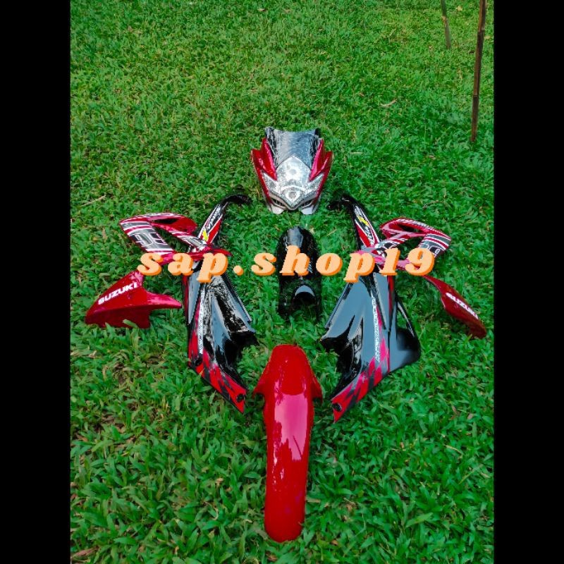 FULL BODY ALUS SATRIA FU BARONG 2011-2012 MERAH HITAM