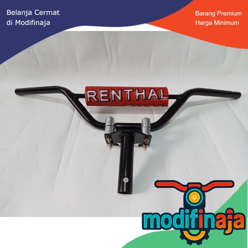 Paket Stang Trail + Busa Jumbo + Dudukan Stang | Motor Bebek & Matik Universal