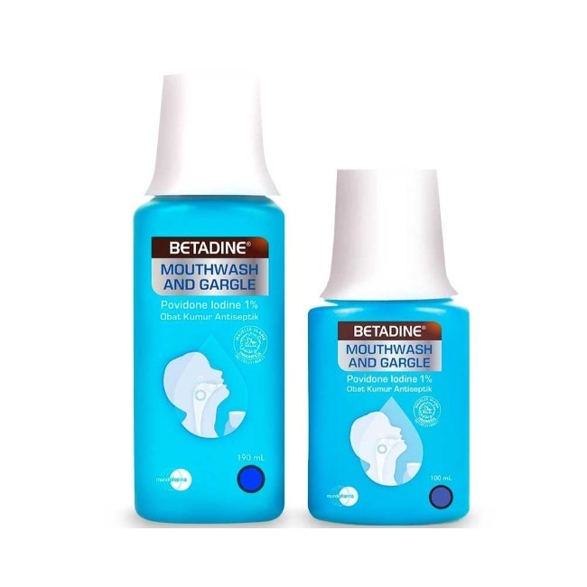 BETADINE OBAT KUMUR 190ML ANTISEPTIK POVIDONE IODINE MOUTHWASH GARGLE OBATI SARIAWAN/BAU MULUT/gigi 