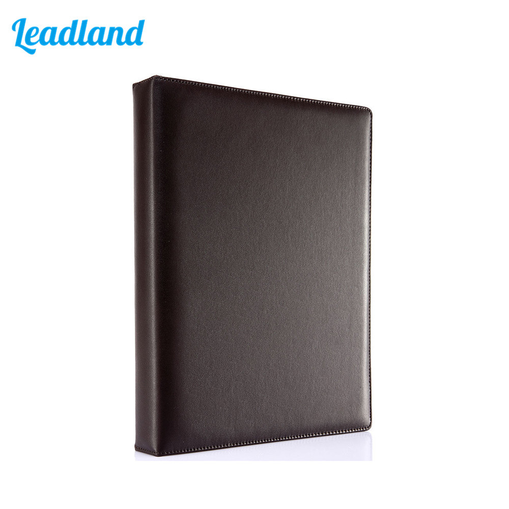 

A4 PU Leather 3 Rings Binder File Folder Travel Document Portfolios Fashion Style Business Office Supplies 3 Ring Manager Folder