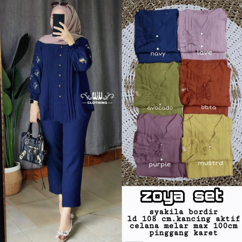 Lusta - ZOYA LD 110 & XXL LD 130 JUMBO ONE SET BORDIR CRINGKEL AIRFLOW / SETELAN BORDIR