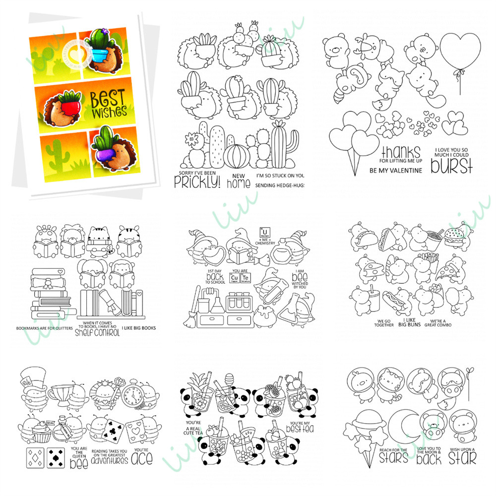 

Transparent Stamps for DIY Handmade Albums Diaries Diary Scrapbooking Balloon Bee Cute Little Animal Panda 2025 May New Products