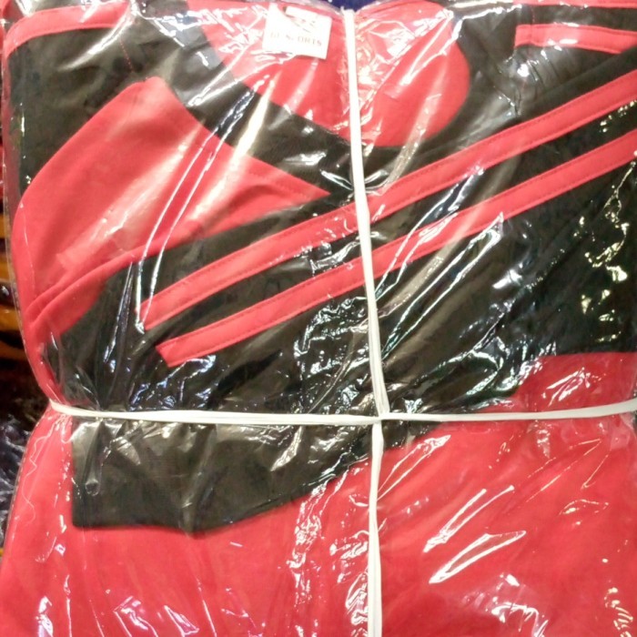 stelan olahraga sekolah SD// seragam olahraga SD - merah hitam, XXL
