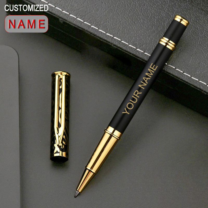 

Custom Golden text Gel Pen School Supplies Stationary Luxury Office Accessories Cute Pretty For Funny Korean Writing korean