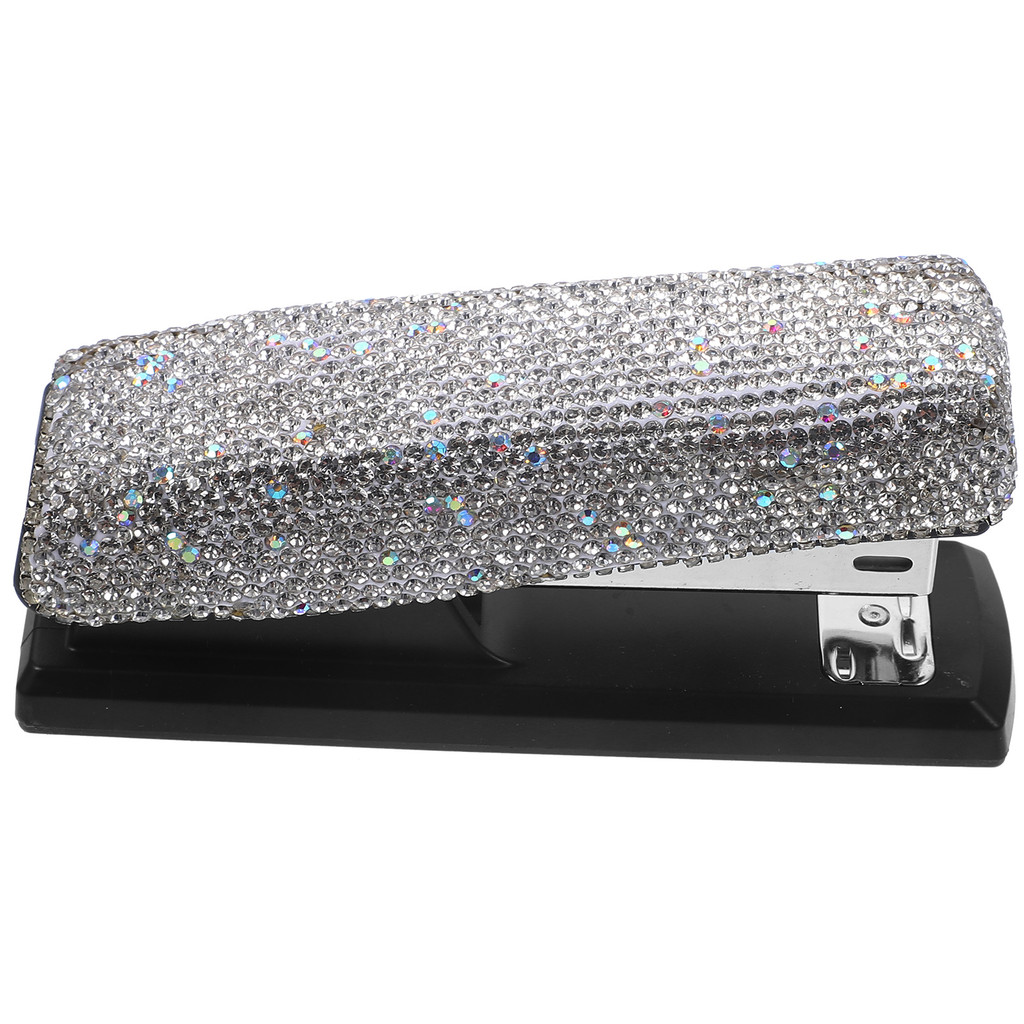 

Shiny Crystal Rhinestone Stapler for Office School Portable Heavy Duty Paper Desk Creative Easy Use Storage