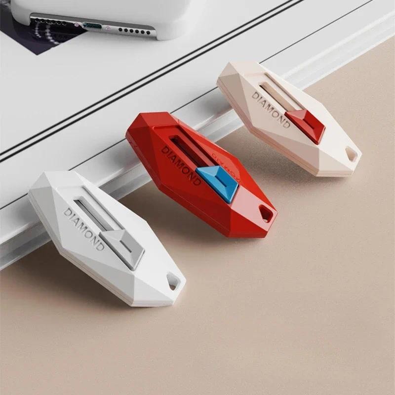 

Diamond Magnetic Knife Mini Portable Utility Knife Paper Cutter Safe Serrated arc blade Art Knife Office Stationery Supplies