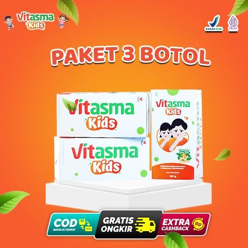 

3 BOTOL MADU HERBAL VITASMA KIDS Syrup Honey Sirup Asli