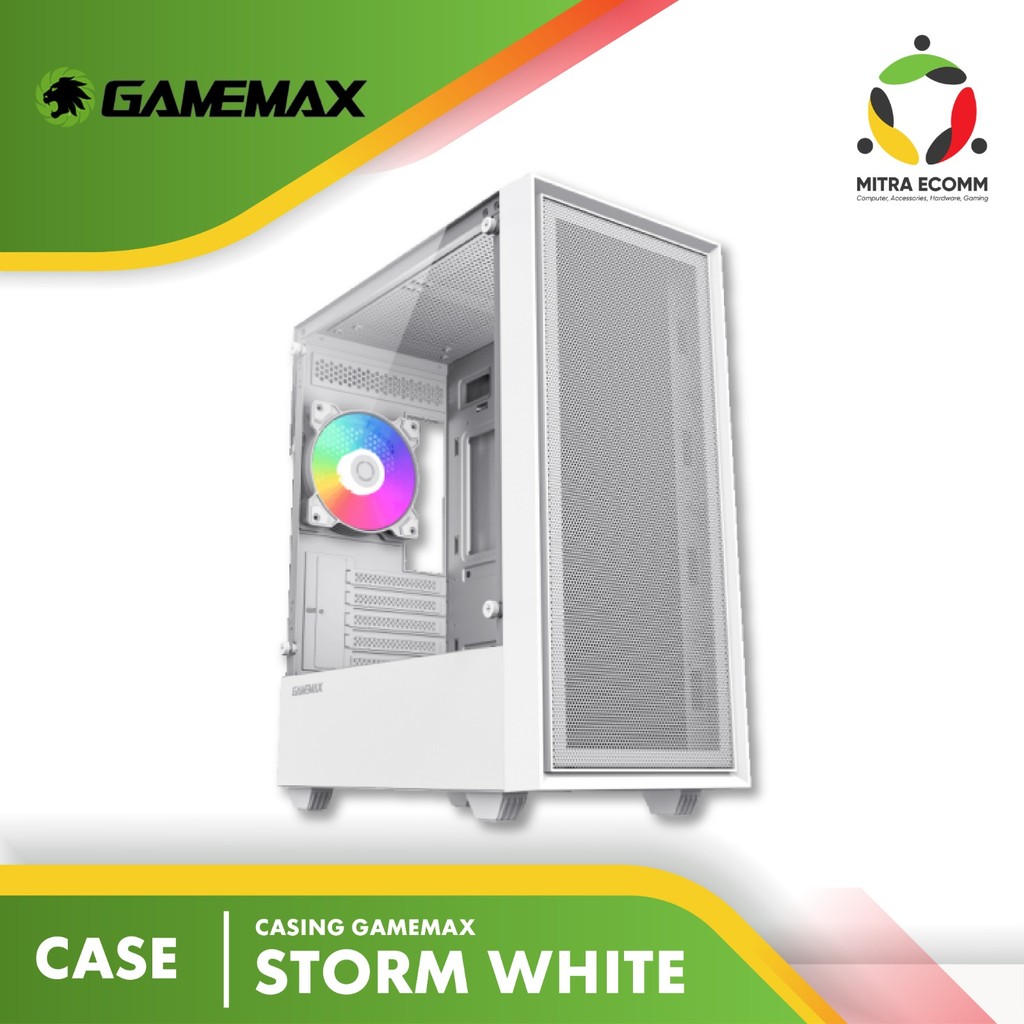 Gamemax Casing Storm White MATX PC Case