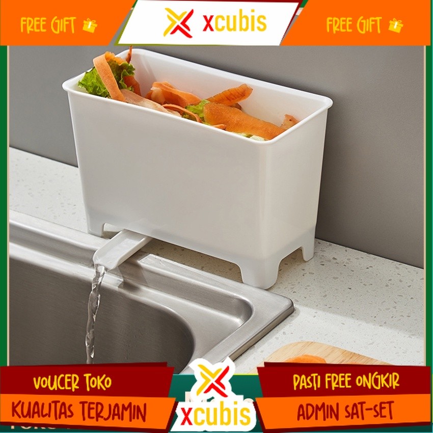 Tempat Sampah Kering Dan Basah Untuk Wastafel Dapur / Kotak Penyimpanan Sampah Multifungsi Untuk Was