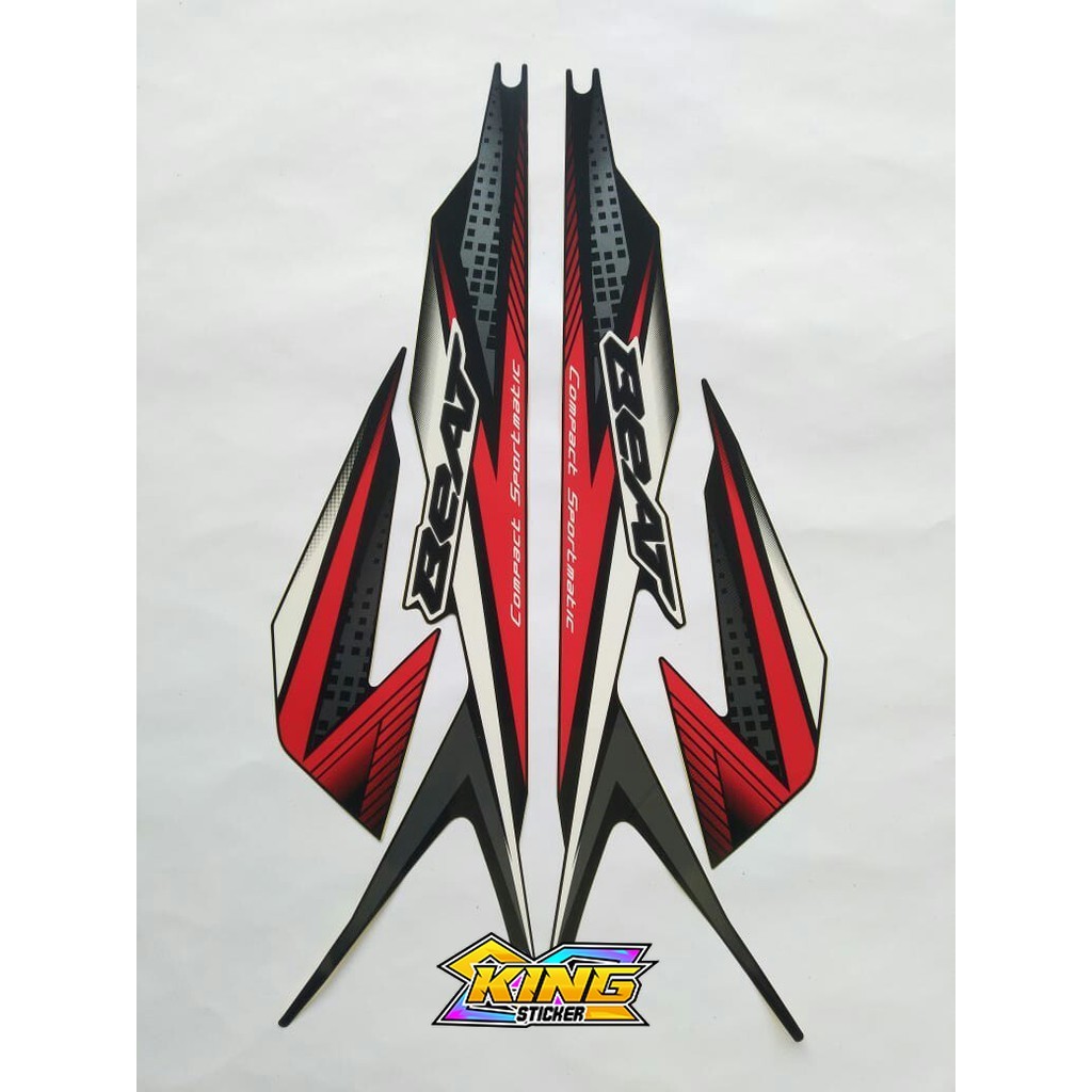 stiker motor honda beat new 2020 hitam