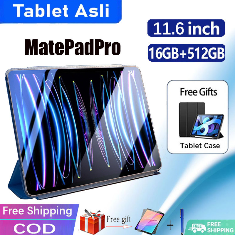 【2025 NEW+Free keyboard】Tablet Dual SIM 5G gaming tablet MatePadPro/MatePad Air Asli 11,6 inci 12GB+