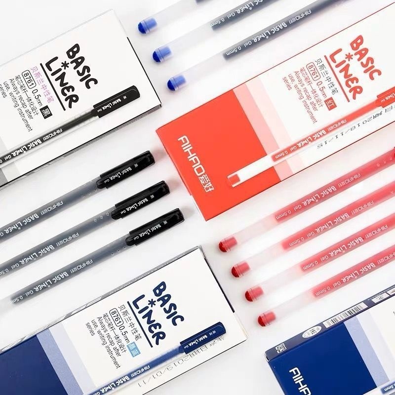 

Gel pen Black Blue Red Ink No-refill Fine Point 0.5mm - Office Supplies Students Writing Stationery A045