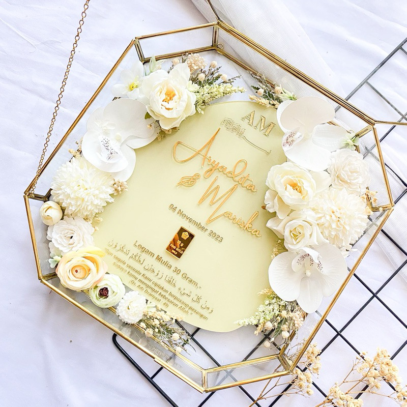 MAHAR PERNIKAHAN TERARIUM AKRILIK TERBARU / MAHAR BELLESA