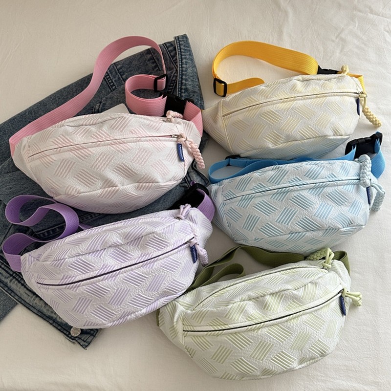 [READY] Tas Selempang Wanita Korea Kekinian Tas Pinggang Olahraga Lucu Puffy Aesthetic Chic
