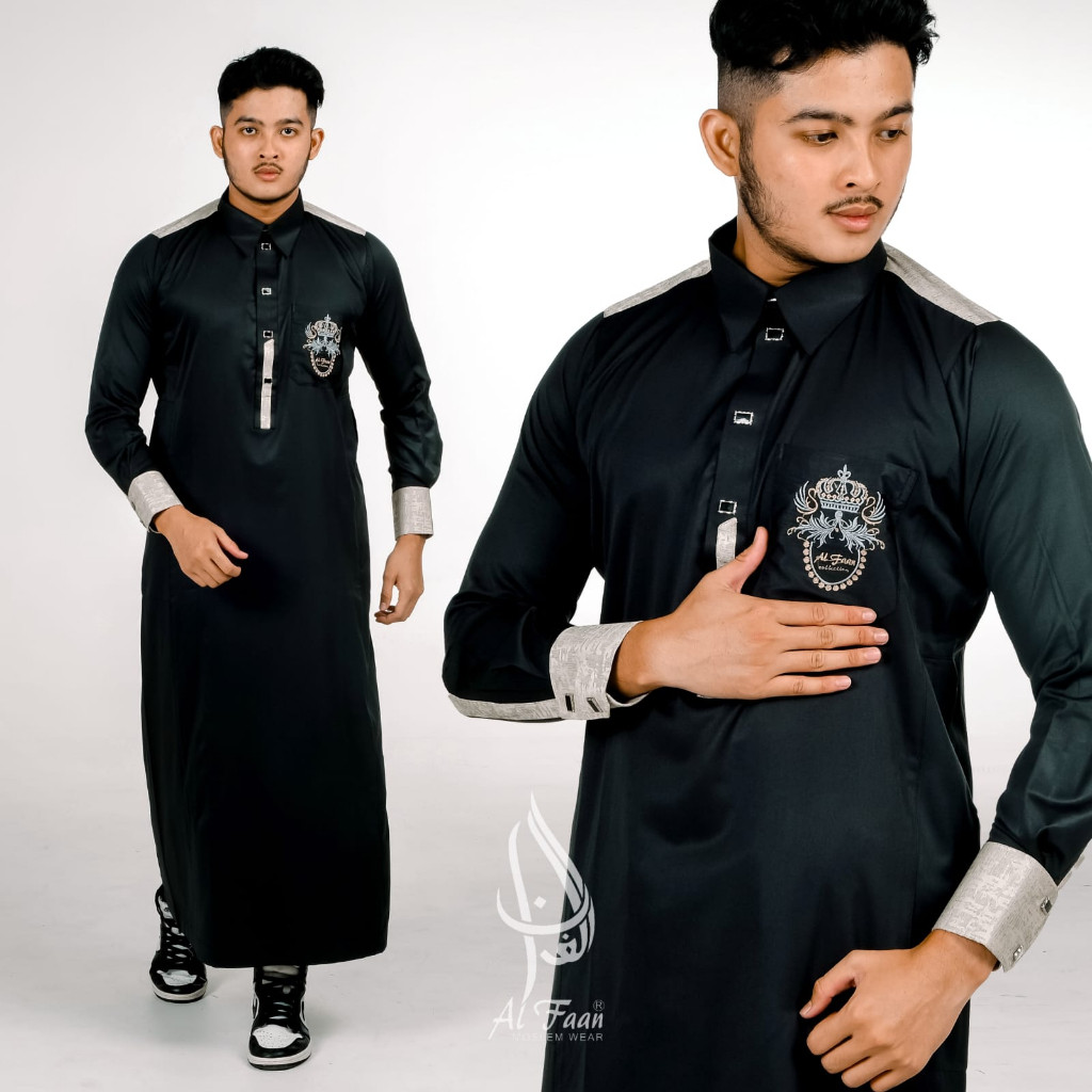 (AL FAAN) Jubah Slimfit pria Gamis Pria Jubah muslim Jubbah Al faan jubah pria muslim busana muslim 