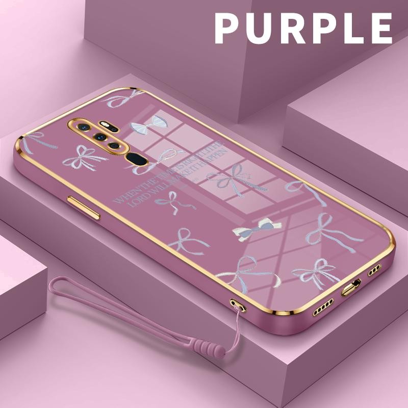 Softcase For Oppo A9 2020 A8 A83 A91 A92 A93 A94 A95 A96 A96 5G A98 A9x Deluxe English Bow Tie Soft 