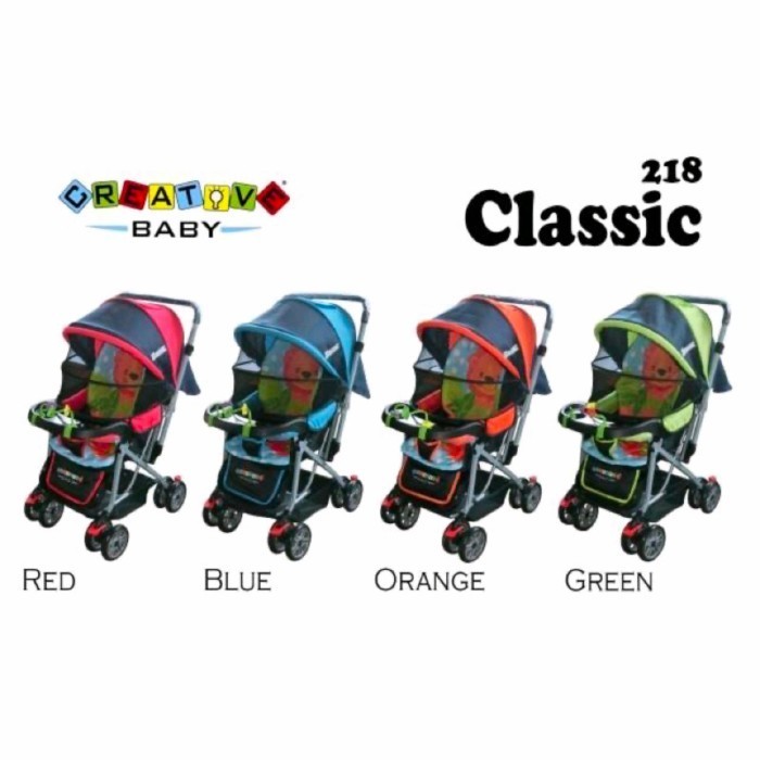 STROLLER BAYI PLIKO CREATIVE BABY CLASSIC 218 BS218 BS 218 - Merah