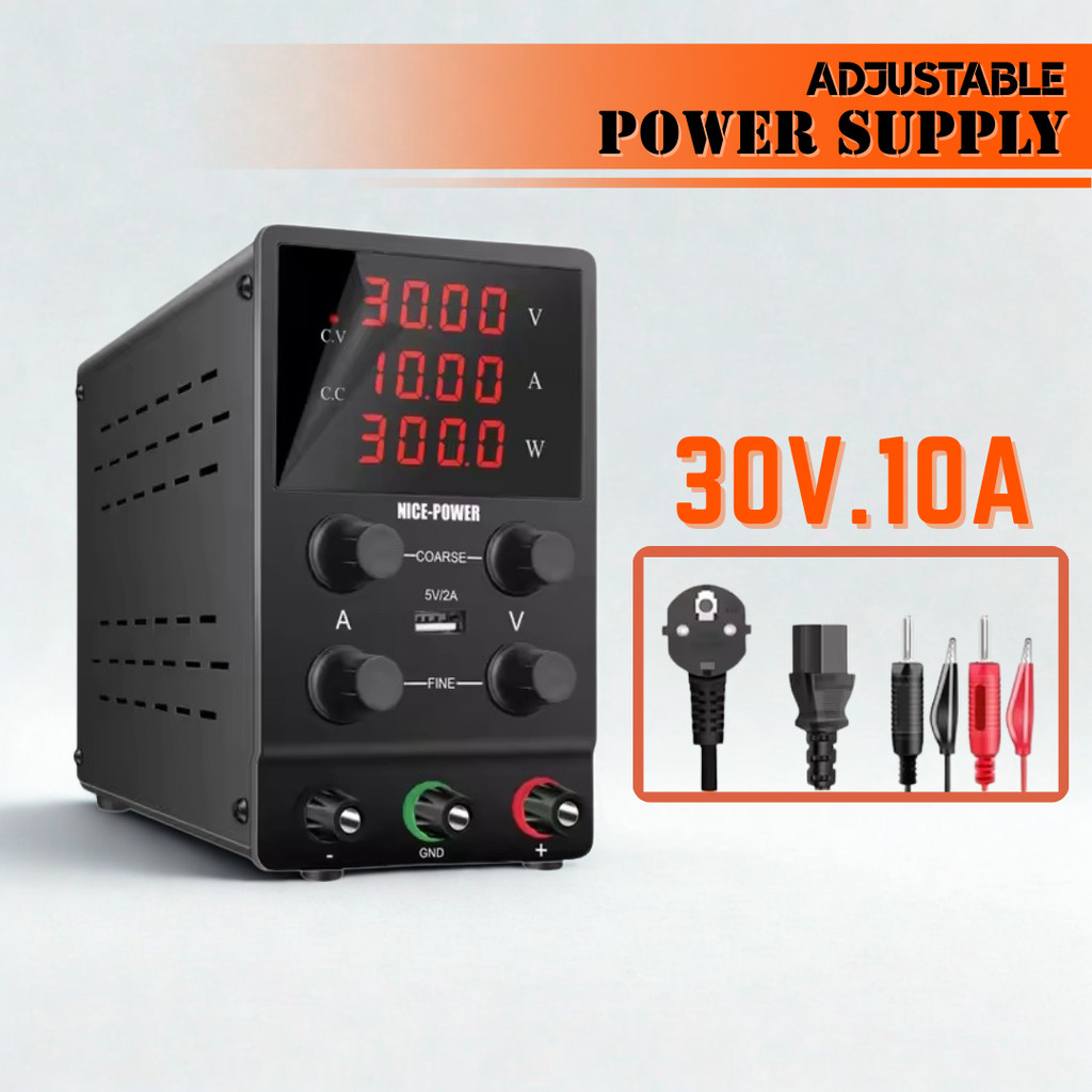 NICE-POWER Adjustable DC Power Supply Bench Voltage Regulator 30V 10A