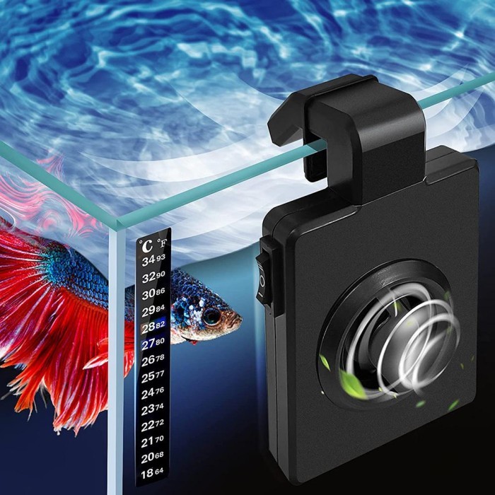 Aquarium Chiller Fan Fish Tank Aquarium Cooling Fan 2-Level Speed Adjustable Aquarium Chiller for Mi