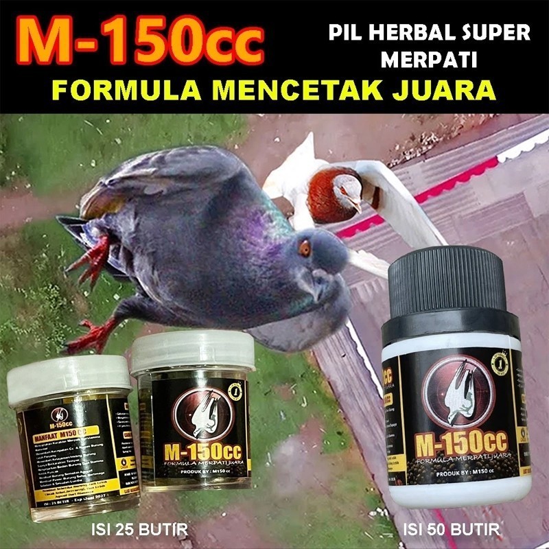 M150CC Pil Isi 50pcs Ramuan Merpati Juara Vitamin Burung Dara