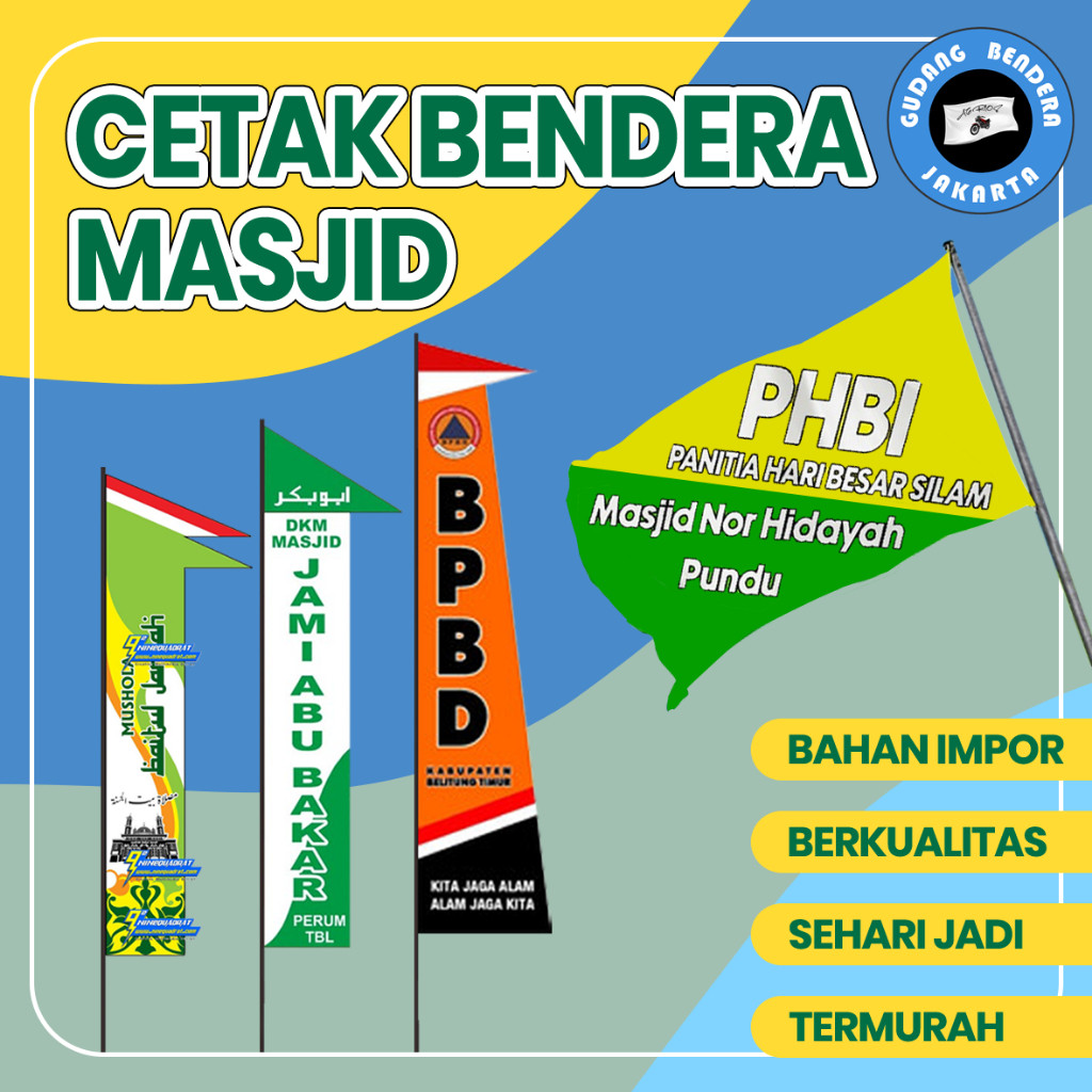 

BEST SELLER [FREE DESIGN] CETAK BENDERA MASJID UMBUL UMBUL MASJID BENDERA HARI RAYA EID MUBARAK PANTIIA HARI BESAR ISLAM
