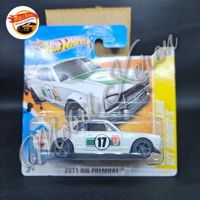 Pee99 Diecast Hot Wheels Short card 2011 HW Premiere Nissan Skyline H/T 2000GT-X white