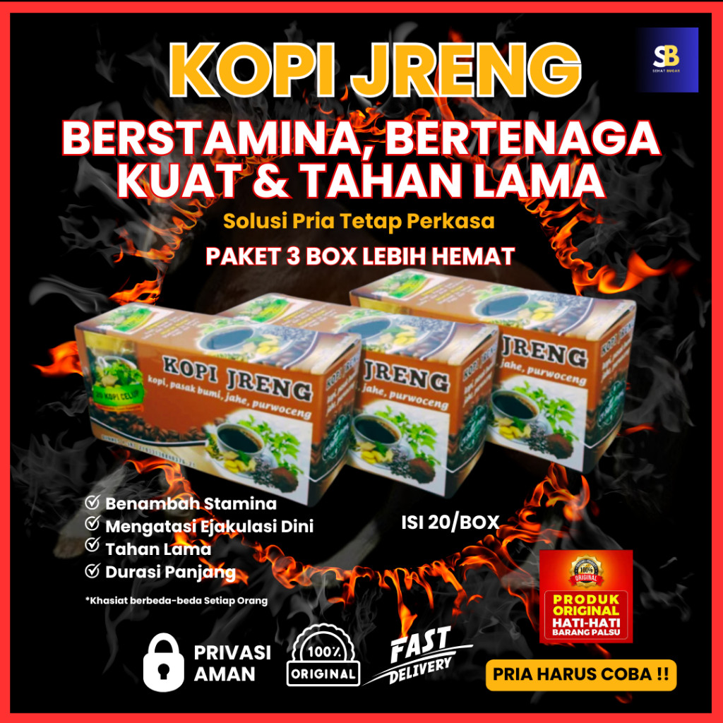 

KOPI JRENG | KOPI STAMINA PRIA DEWASA | KOPI KUAT TAHAN LAMA | KOPI ANTI EJAKULASI DINI ISI 3 BOX