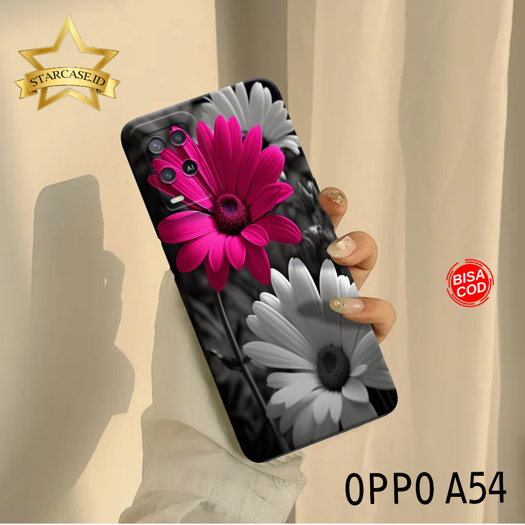 Casing Hp Oppo A54 - starcase.id - Case Oppo A54 - Fashion Case Bunga  - Kesing Hp - SoftCase Oppo A