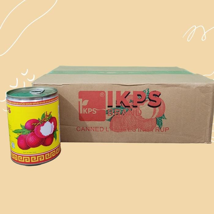 

IKPS Brand Leci Kaleng / lychee in syrup 567gr-(1 karton isi 24pcs) - 12 kaleng