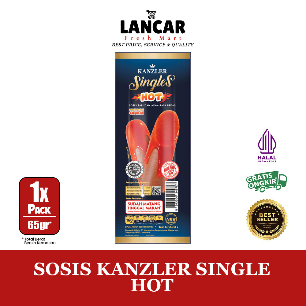 

KANZLER SOSIS SINGLES HOT 65GR / SOSIS KANZLER SINGELS 65GR