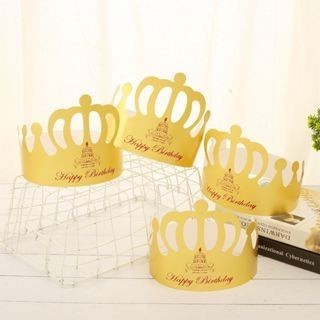 LPL  Topi Mahkota Ulang Tahun Anak-anak Karton Emas Dewasa Dekorasi Ulang Tahun Topi Ulang Tahun Hia