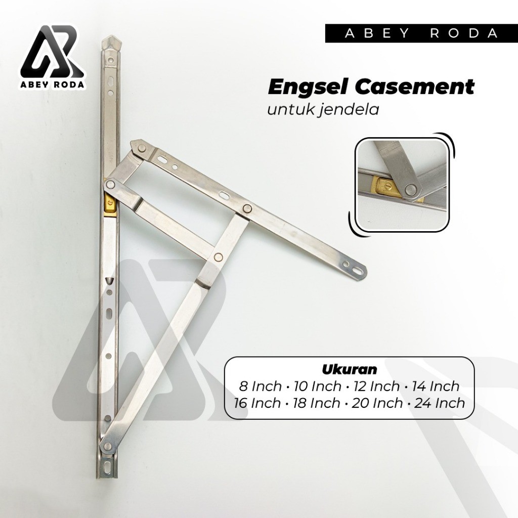 Engsel Casement Jendela Kuningan (20 Inch)