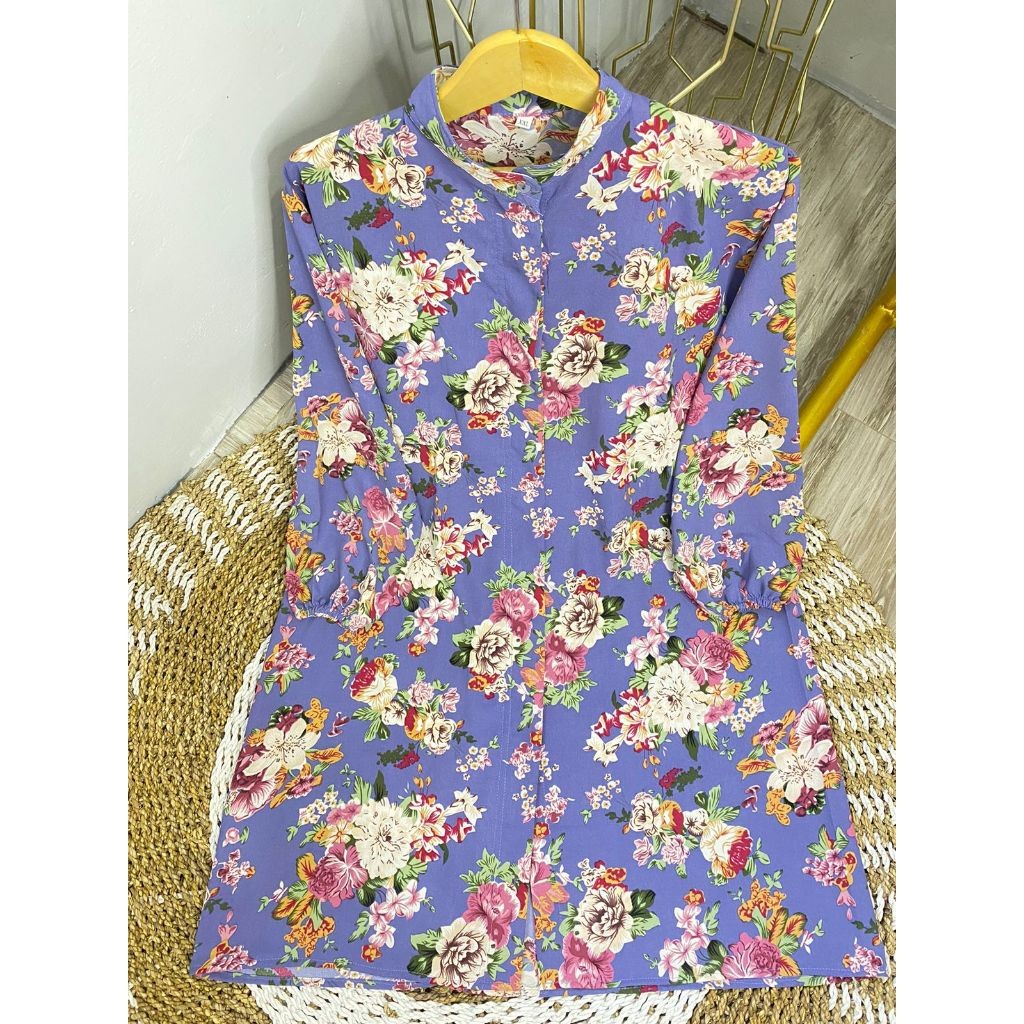 randamuda643officialTUNIK WANITA / ATASAN LONG TUNIK CRINKEL MOTIF / LONG TUNIK MUSLIM / LONG TUNIK 