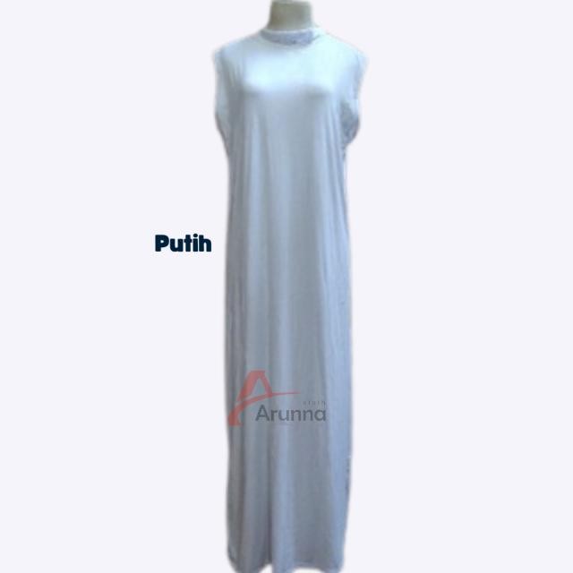 "VN.KIA" - SALE Baju Manset wanita tanpa lengan buntung Dalaman Gamis Kaftan - Putih